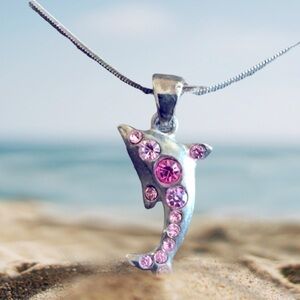Pink Dolphin Necklace